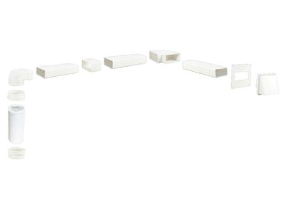 HAFELE SYSTEM 4/4a, 100mm WHITE COWLED 3m RIGID/FLEXIBLE DUCTING SET, 565.30.720
